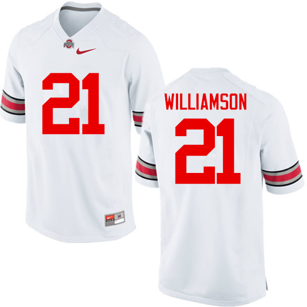 Ohio State Buckeyes #21 Marcus Williamson College Football Jerseys Game-White
